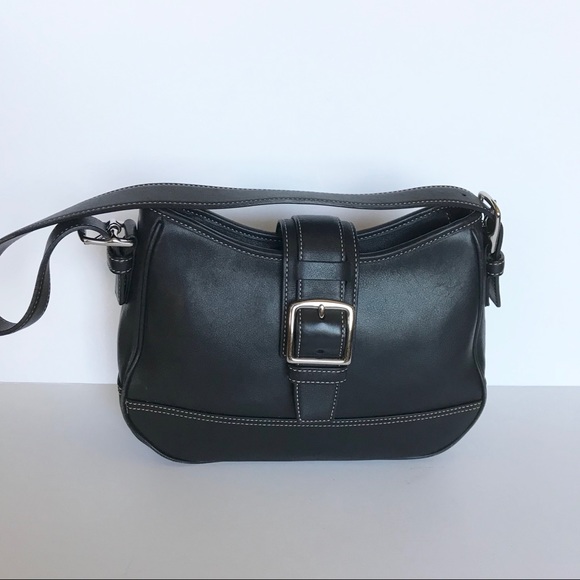 Coach Handbags - Coach Hampton Black Leather Handbag